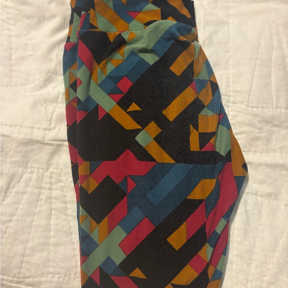 LuLaRoe Leggings- Colorful Geometric Pattern